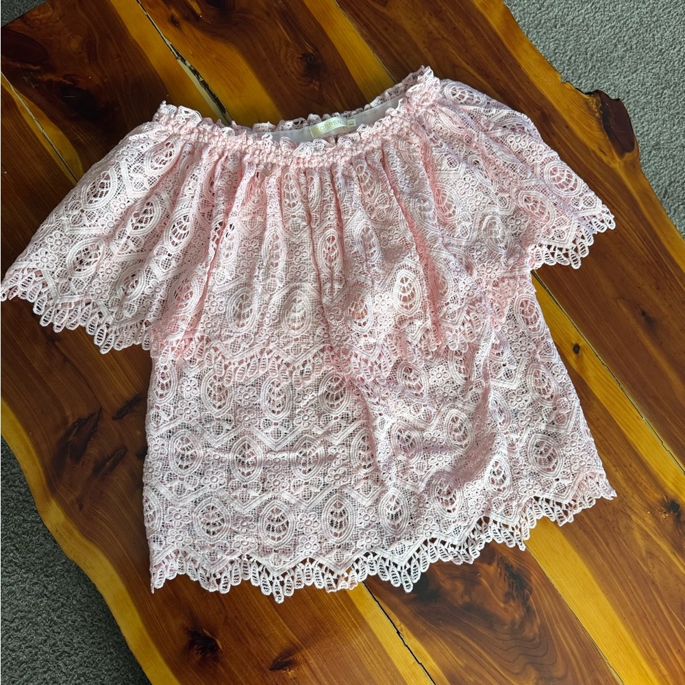 Boutique Lace Off-Shoulder Top